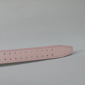 Pink Olympic Weightlifting Leather Belt